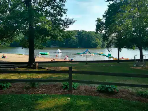People enjoy a relaxing lakeside day, a great break after visiting Winter Jewelry for engagement ring shopping.